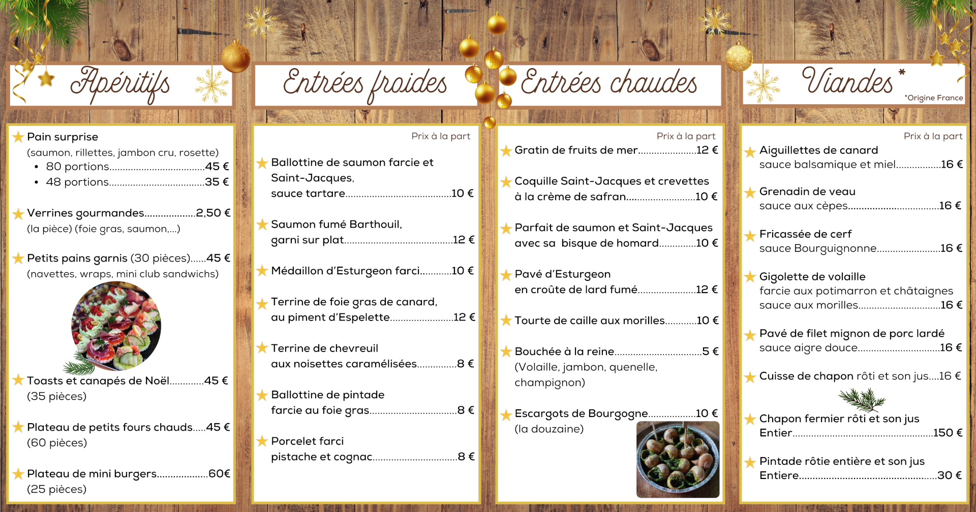 Menu Fêtes 2025 page 2